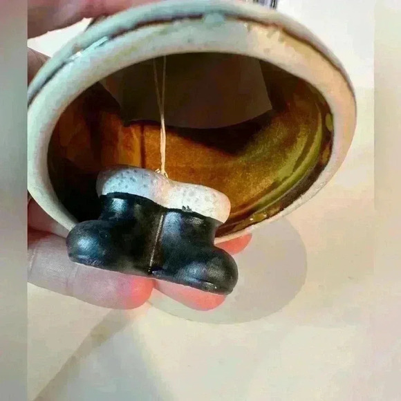 Santa Bell Ceramic Ornament With Clapper -4” - Picture 4 of 5